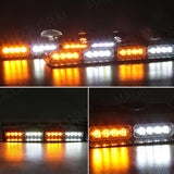 Automobile parts 16 LED Car Strobe Warning Light Assembly Front Windshield Emergency Lamp Yellow White Red Blue For Vehicles Trucks Waterproof