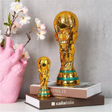 Golden Resin Football Trophy Champions Soccer Trophies Resin Ornament Football Fan Gift Home  Decoration Craft