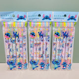 Disney Stitch Double-End High Lighter Lilo & Stitch 6 Bags Of Diy Handbook Pen Cute Student Marker Stationery Gift