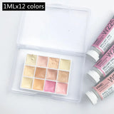 AOOKMIYA Watercolor Pigment Skin Color Series VanGogh/Schmincke/Mijello Acuarelas 0.5/1ml Flesh Color 6/12 Color Painting Art Supplies