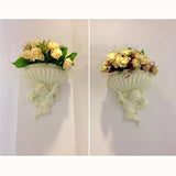 Polyurethane Wall Unit Niche Pots Moulding Sculpture PU Indoor House Decoration Children Cherub Angelet Statues Bedroom Ornament