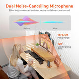 NUROUM V32AFL 4K Full HD Webcam with Microphone Auto-Focus Auto-Framing Ring Light Web Camera For Conference System