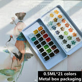AOOKMIYA Japan Holbein Morandi 21-color Watercolor Sub-packaging Antique Color Matching Advanced Gray Nail Paint Painting Supplies