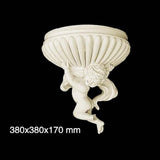 Polyurethane Wall Unit Niche Pots Moulding Sculpture PU Indoor House Decoration Children Cherub Angelet Statues Bedroom Ornament