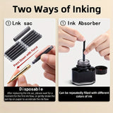 AOOKMIYA 1pc Portable Ink Pen Brush for Journaling,Writing,Ink-adding Fountain Pen with Fine for Writing,Painting for Students,Artists