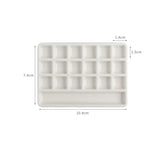 AOOKMIYA Empty Ceramic Palette Watercolor Palette 18/24 Grid Watercolor Paint Tray Artist Travel Painting Portable Art Supplies