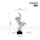 Ma to Success Decorations Home Decor Stainless Steel Art Sculpture,Living Room Decoration,Entrance,TV Cabinet,Desktop Ornament
