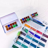 White Night Master Watercolor Pigment 30 Colors 1ml, 2ml Trial Kit New Precipitate Color Solid Watercolor Pigments