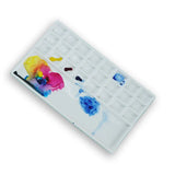 Ceramic Watercolor Palette Campus Oil Painting Chinese Paints White Porcelain Shell Palette Artists Color Mixing Palette