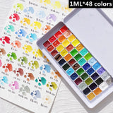 AOOKMIYA Holbein New Ancient Color Watercolor Paint 48 Colors 1ML Sub-pack Opaque Four Seasons Series Aquarelle Nail Art Supplies