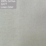 AOOKMIYA 100% Cotton Evenweave 32CT 28CT 25CT 22CT Cross Stitch Embroidery Canvas Fabric Cloth White Shiny Linen Flaxen Beige Brown Color