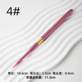 AOOKMIYA Portable Metal Rod Watercolor Brush Round Head Nylon Hair Painting Brush Special Art Supplies for Students' Travel Sketching
