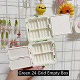 AOOKMIYA 24/48 Grid Portable Watercolor Paint Box Foldable Painting Palette Mini Watercolor Packing Moisturizer Box Travel Art Supplies