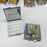 AOOKMIYA 16/18 Grid Watercolor Palette Mini Paint Packaging Tin Box Student Portable Watercolor Box Aquarel Painting Art Supplies