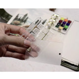 Acrylic ultra-thin watercolor dispensing box Outdoor sketching portable paint tray Suitable for A5 A6 A7 A8A9 looseleaf handbook