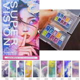 AOOKMIYA Super Vision Mica Chameleon Layered Color Metallic Watercolor Paint Hand-painted Flash Pigment Pearlescent Acuarelas Nail Art