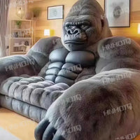 AOOKMIYA ART+ Creative Gifts Gorilla Sofa Living Room Furniture Two-Dimensional Diamond Sofa Bedroom Bed Creative Large Animal Leather Sofa Bed