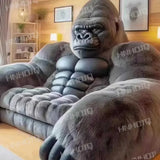 AOOKMIYA ART+ Creative Gifts Gorilla Sofa Living Room Furniture Two-Dimensional Diamond Sofa Bedroom Bed Creative Large Animal Leather Sofa Bed
