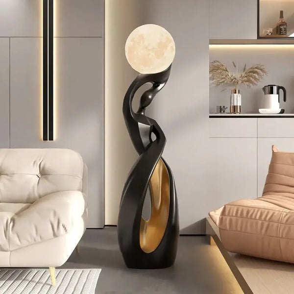 AOOKMIYA ART+ Creative Gifts Aesthetic Miniature Luxury Art Figurines Creative Miniatures with Night Light Modern Sofa Beside Home Decoration Funny Gifts