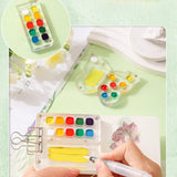AOOKMIYA Butterfly Shape Acrylic Watercolor Palette Empty 8/10 Grid Mini Portable Watercolor Box Paint Tray Travel Painting Art Supplies