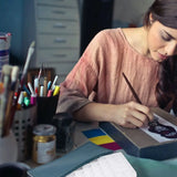 AOOKMIYA Paint Box Soft Cover 48 Grids Durable Lightweight Watercolor Gouache Oil Palette Portable Case For Students Artists Gift  AOOKMIYA.COM