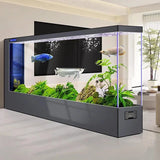 Super large floor-to-ceiling fish tank living room company hotel giant aquarium screen partition ultra-white glass53