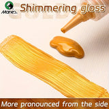 AOOKMIYA Marie's 50ml/1.69oz 1pc Golden Metallic Acrylic Pigments,Cover Strong Pearlescent Acrylic for Cannvas,Paper,DIY for Adults