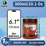 AOOKMIYA 1pc Marie's Earth Red Acrylic Paint,Vivid Colors 100/300 ml-3.38 oz/10.1 oz,Perfect for Canvas,Rock,Wall,Glass,Adults,Artists