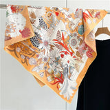 Luxury 100% Silk Scarf Shawl 18mm Double Sided Womens Fashion Head Scarves Hijab for Hair Wrapping 35"x35"