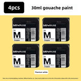 MIYA HIMI Jelly Pigment Single 30ml Gouache Pigment 56 Colors Beginners Try Supplement Replacement Training Art Gouache Pigment