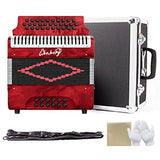 AOOKMIYA Diatonic Accordion 31 Key 12 Bass Accordion with Double Strap Musical Instrument for Beginners and Adults AOOKMIYA.COM