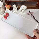 Rectangular Ceramic Plate Cute Relief Strawberry Color Palette Student Painting Art Supplies   Color Mixing Palette