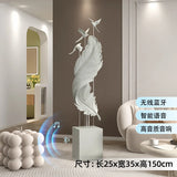 AOOKMIYA ART+ Creative Gifts Home Decor Creative 150CM Flocking Feather Statues Floor Decor Nordic Living Room Large Sculpture Bluetooth Speaker Art Ornament
