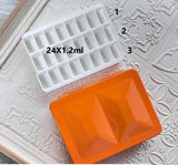 empty Italy Fome heavy enamel limited color palettes 12/24 grid watercolor pigment beginner  storage box art supplies 2025