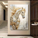 AOOKMIYA 1 piece 31.49*47.24 inches /80 cm *120 cm frameless modern retro Golden horse wall art painting