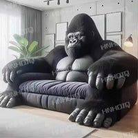 AOOKMIYA ART+ Creative Gifts Gorilla Sofa Living Room Furniture Two-Dimensional Diamond Sofa Bedroom Bed Creative Large Animal Leather Sofa Bed
