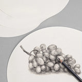 AOOKMIYA 20 Sheets of Round Sketch Paper 25cm160g Thick Drawing Paper Practice Drawing Special Art Supplies for Adult Sketching