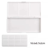 AOOKMIYA Empty Palette Watercolor Pigment Plastic Packaging Box 24/48 Grid Watercolor Storage Box Student Paint Pallet Art Supplies