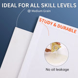 AOOKMIYA Canvas Panels for Painting 5pcs, 7x9/9x12/12x16/16x20in Blank White Boards for Acrylics,Oil,Gouache Tempera,for Hobbists,Adults