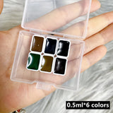AOOKMIYA Schmincke College-level Layered 6-color Watercolor Paint Texture Painting Precipitation Color Sub-pack Acuarela Art Supplies