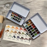 AOOKMIYA Japan Holbein 21-color Morandi Watercolor Sub-packaging Acuarelas Matching Advanced Gray Nail Paint Painting Supplies