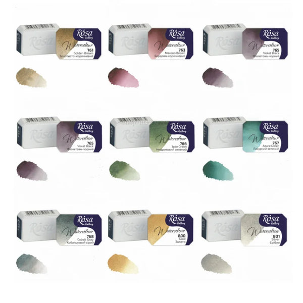 AOOKMIYA ROSA's New 10-color Precipitation Watercolor 2.5ML/color Solid Master Watercolor Pigment Student Artist Painting Supplies