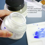 AOOKMIYA Rubens 50ml/bottle Watercolor Pearlescent Medium Agent Watercolor Pearlescent Glitter Effect Medium Painting Supplies