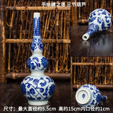 Hand-painted Blue and White Porcelain Bottle, Ceramic Ornament, Mini Vase, Appreciation Bottle, Gift