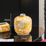 Classical Blue and White Porcelain Vase Flower and Bird Patterns Storage Jar Table Decoration Flower Arrangement Plant Pots