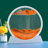 AOOKMIYA 3D Moving Sand Art Picture Round Glass Deep Sea Sandscape Hourglass Quicksand Craft Flowing Sand Painting Office Home Decor Gift