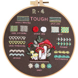 AOOKMIYA 4 Stage Embroidery Kit for Beginners Adults Learn 38Stitches from Instruction Needlepoint Kits for Adults with Stamped Patterns