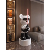 Large Luxury Doll, Home Decoration,Creative Lightsaber Bear Floor-standing Art Ornament, Large Piggy Bank, Bluetooth Speaker