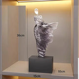 Figure Sculpture Portrait Sculpture Resin Sculptur Art Senior Statue Living Room Home Decor Office Desk Minimalist Art Ornaments
