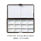 AOOKMIYA 24/48 Grid Empty Watercolor Paint Packaging Box with Color Palette for Student Sketching Portable Aquarela Painting Art Supplies